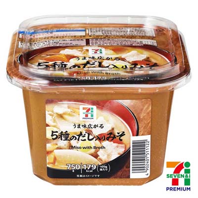 セブンプレミアム　5種のだし入りみそ　750ml