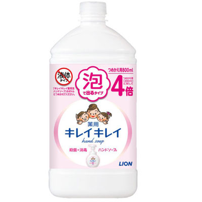 ライオン　キレイキレイ　薬用泡ハンドソープ　シトラスフルーティの香り　つめかえ用特大サイズ　800ml