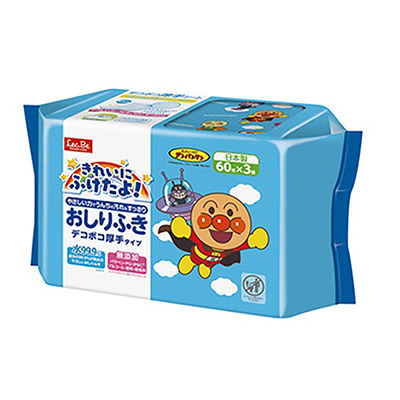 レック　きれいにふけたよ！おしりふきデコボコ厚手タイプ　60枚×3個