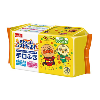 レック　きれいにふけたよ！手口ふき　60枚×3個