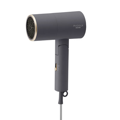 【送料込み】アイリス　MiCOLA イオンドライヤー <ダークグレー>　HDR-M201-H