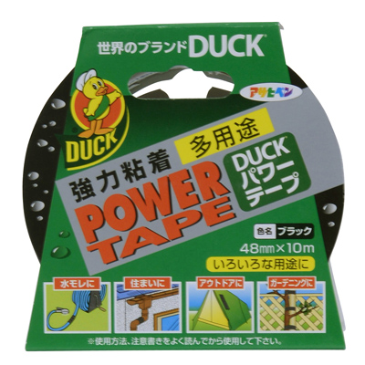 アサヒペン　ダック　パワーテープ　48mm×10m　ブラック