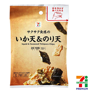 セブンプレミアム　サクサク食感のいか天＆のり天　20g