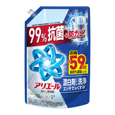 P&G　アリエールジェル　超抗菌プレミアム　漂白剤級洗浄　つめかえ用　1.4kg