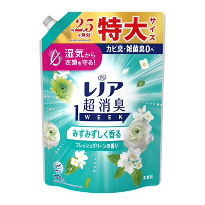 P&G　レノア超消臭１WEEK　フレッシュグリーンの香り　つめかえ用　770ml