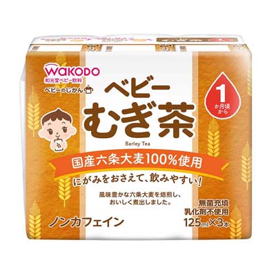 ベビーのじかん　むぎ茶　125ml×3本