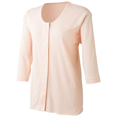 婦人　7分袖前開きシャツ