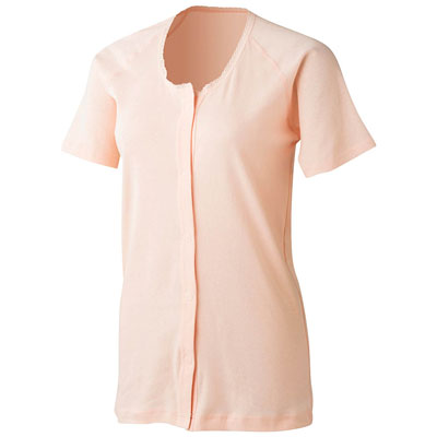 婦人　2枚組　 ワンタッチテープ式前開き　3分袖スリーマ