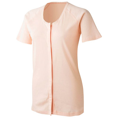 婦人　2枚組　 着脱簡単ホック式前開き　3分袖スリーマ