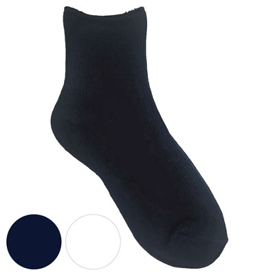 スクールソックス　３足組　ハーフ丈　クロ