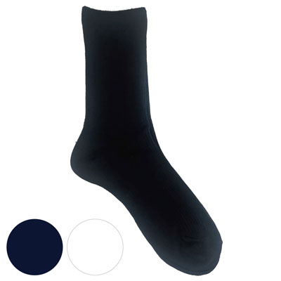 スクールソックス　３足組　ジャスト丈　クロ