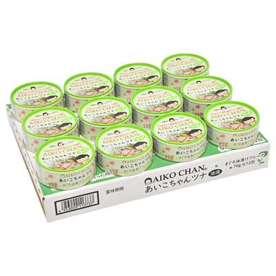 【ケース販売】伊藤食品　あいこちゃんツナ油漬けフレーク　70g×12缶
