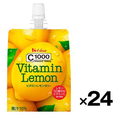 【ケース販売】ハウス食品　C1000ビタミンレモンゼリー　180g×24個