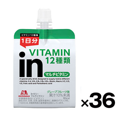 【ケース販売】森永製菓　inゼリーマルチビタミン　180g×36個