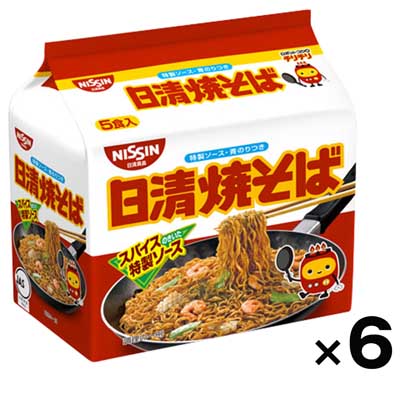 【ケース販売】日清食品 焼きそば5食（500g）×6袋