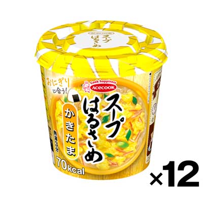 【ケース販売】エースコック スープはるさめかきたまカップ　20g×12個