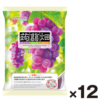 【ケース販売】マンナンライフ　蒟蒻畑　ぶどう味 1袋(10個)×12袋