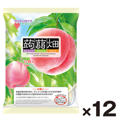 【ケース販売】マンナンライフ　蒟蒻畑　白桃味1袋(1個)×12袋