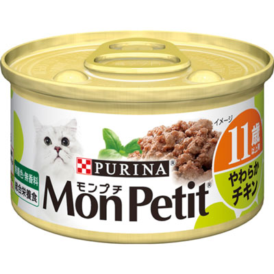 モンプチ　缶　１１歳以上用やわらかチキン８５ｇ