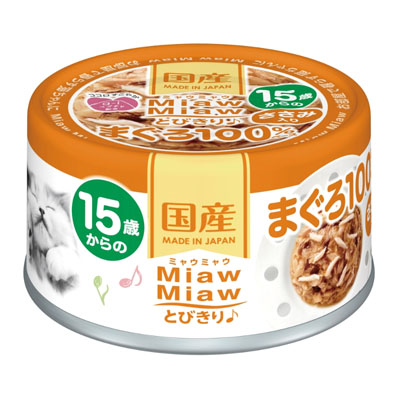 MiawMiaw　とびきり♪ 15歳からのささみ入りまぐろ 60g