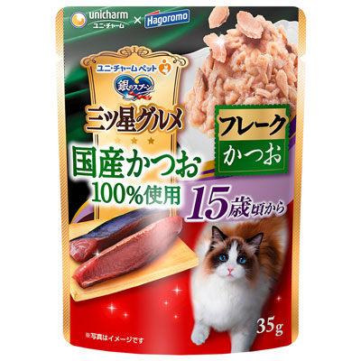 銀のスプーン　三ツ星グルメ　パウチ国産かつお１００％使用フレーク１５歳頃からかつお３５ｇ