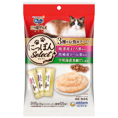 銀のスプーン　三ツ星グルメ　おやつつぶリッチ３種のお魚味アソート鮪節＆鰹節＆真鯛だし１０８ｇ