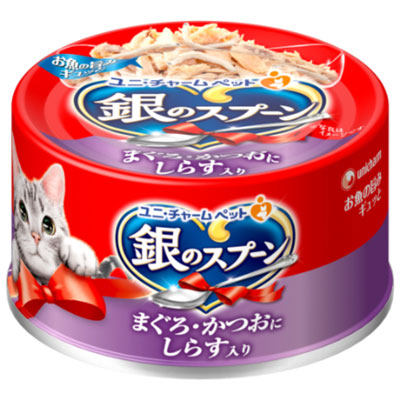 銀のスプーン缶　まぐろ・かつおにしらす入り７０ｇ