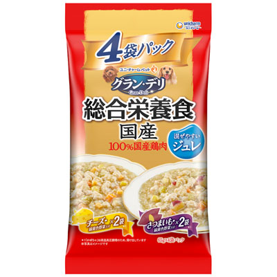 グラン・デリ　総合栄養食　国産　パウチジュレ　成犬用さつまいも入り･チーズ入り65g×4袋