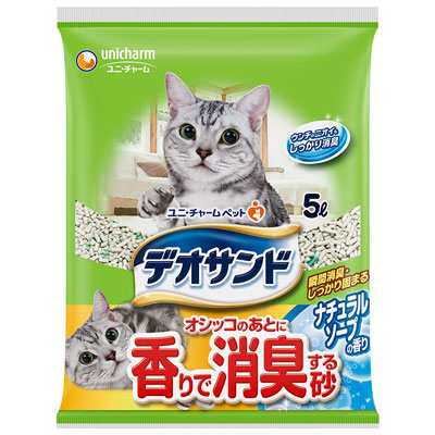 デオサンド　オシッコのあとに香りで消臭する砂ナチュラルソープの香り５Ｌ