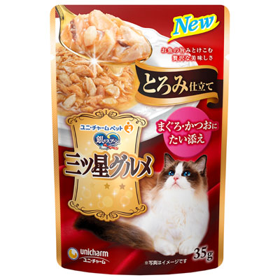 銀のスプーン　三ツ星グルメ　パウチとろみ仕立てまぐろ･かつおにたい添え35g