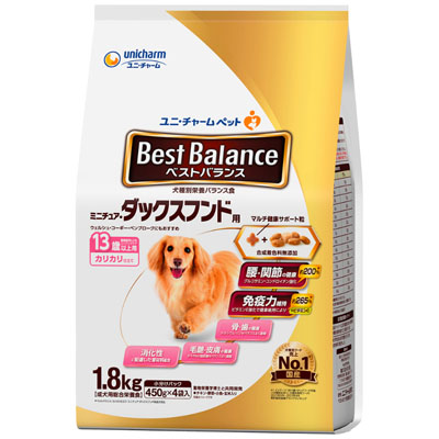 ベストバランス　カリカリ仕立て ミニチュア･ダックスフンド用13歳以上用1.8kg