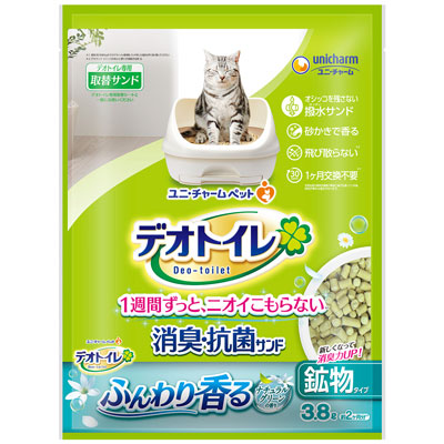 デオトイレ　ふんわり香る消臭・抗菌サンドナチュラルグリーンの香り３．８Ｌ