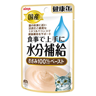 国産　健康缶パウチ　水分補給　ささみペースト４０ｇ