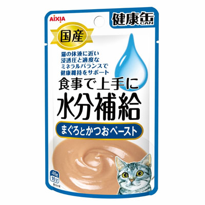 国産　健康缶パウチ　水分補給　まぐろとかつおペースト 40g