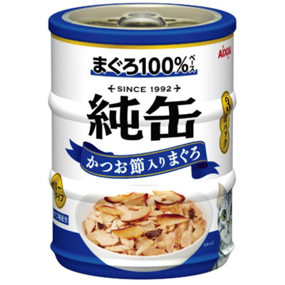 純缶ミニ３Ｐ　かつお節入りまぐろ１９５ｇ