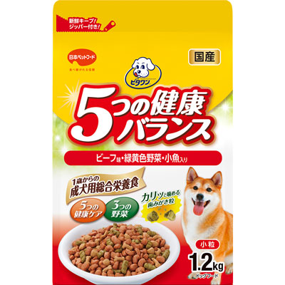 ビタワンビタワン５つの健康バランスビーフ味・野菜入り小粒１．２ｋｇ