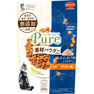 コンボ　ピュア　キャット　チキン味・チーズ＆まぐろ節パウダー仕立て 200g