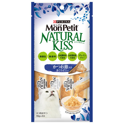 モンプチ　ナチュラルキッスかつお節入りまぐろゼリー40g