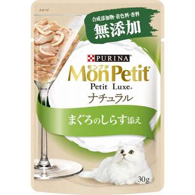 モンプチ　プチリュクスパウチナチュラル成猫まぐろのしらす添え30g