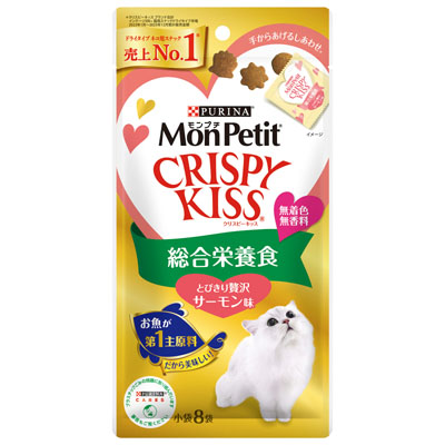 モンプチ　クリスピーキッス　総合栄養食とびきり贅沢サーモン味24g