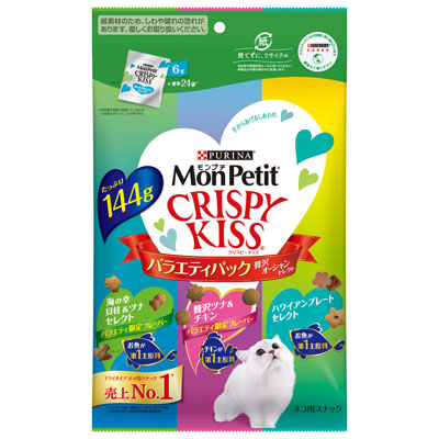 モンプチ　クリスピーキッス　バラエティパック贅沢オーシャンセレクト144g