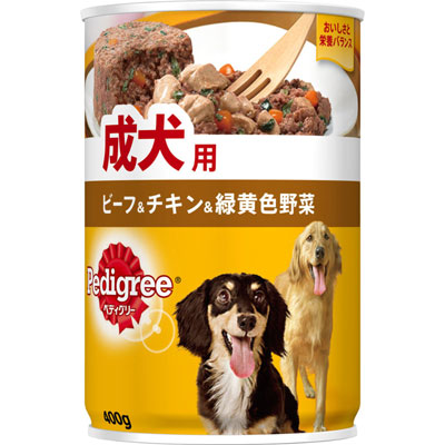 ペディグリー　成犬用　ビーフ＆チキン＆緑黄色野菜４００ｇ