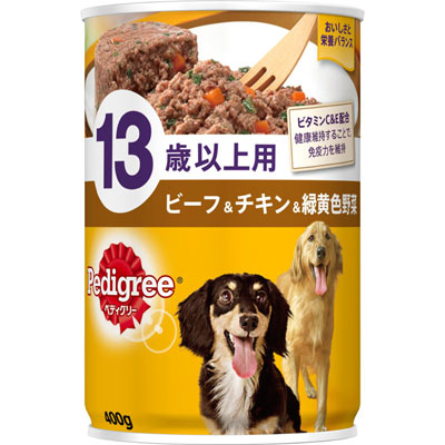 ペディグリー　１３歳以上用　ビーフ＆チキン＆緑黄色野菜４００ｇ