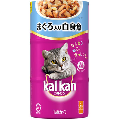 カルカンハンディ缶　1歳からまぐろ入り白身魚160g×3缶