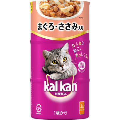 カルカンハンディ缶　1歳からまぐろ・ささみ入り160g×3缶