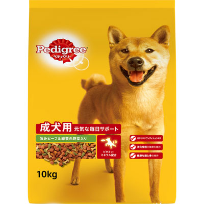 ペディグリー　成犬用　旨みビーフ＆緑黄色野菜入り１０ｋｇ