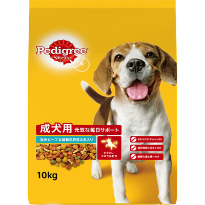 ペディグリー　成犬用旨みビーフ＆緑黄色野菜＆魚入り10kg