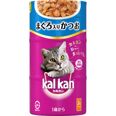 カルカンハンディ缶　1歳からまぐろ入りかつお160g×3缶