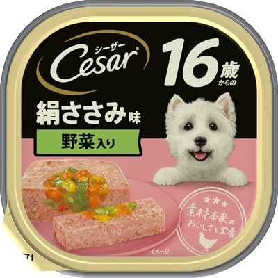 シーザー　１６歳からの　絹ささみ味　野菜入り１００ｇ