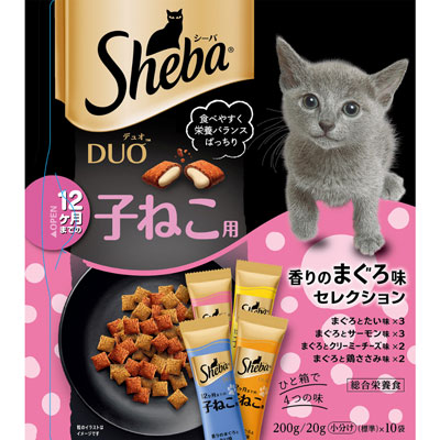 シーバデュオ　１２ヶ月までの子ねこ用　香りのまぐろ味セレクション２００ｇ